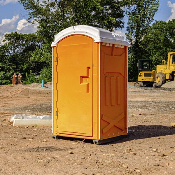 how often are the porta potties cleaned and serviced during a rental period in Frost MI